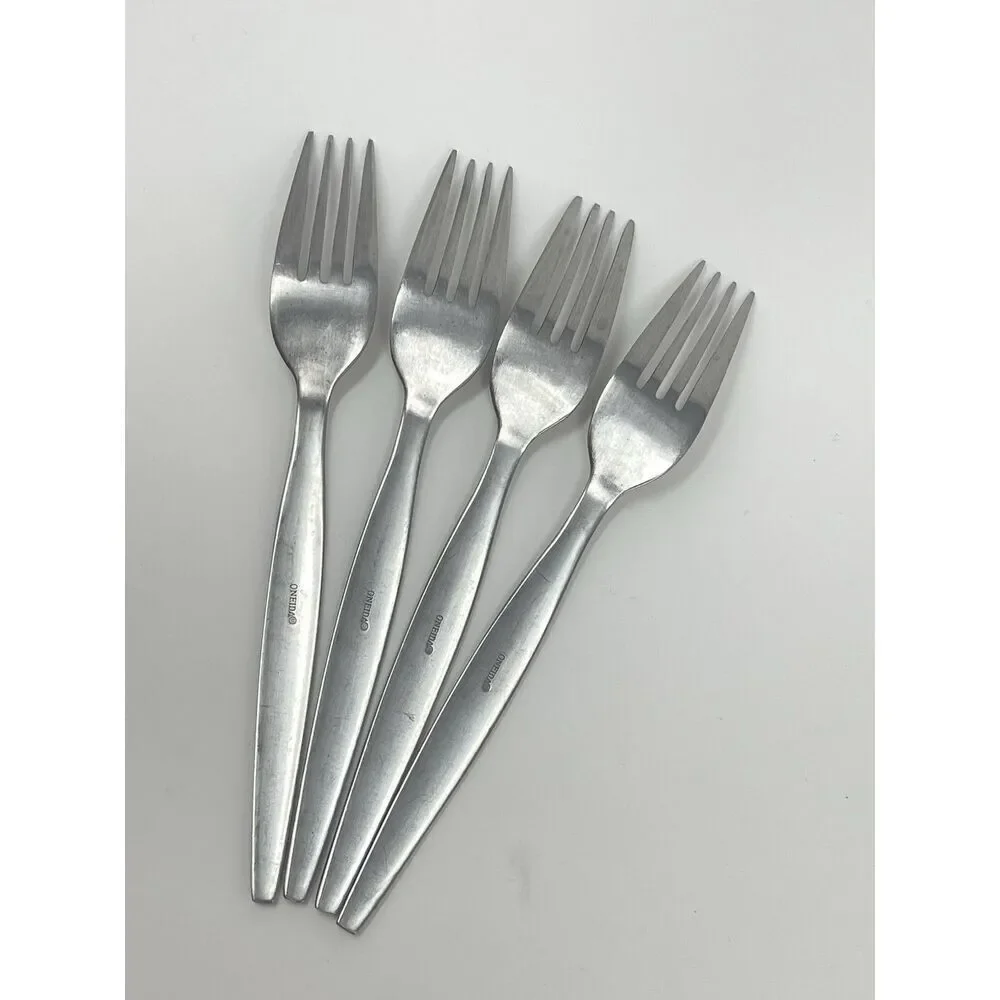 ONEIDA TERESA Stainless Steel Satin Dinner Forks 8.25” Set Of 4 Discontinued